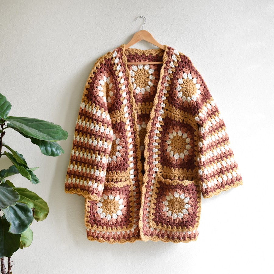 Crochet daisy cardigan