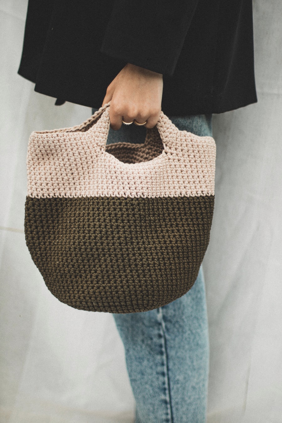 Crochet market tote bag